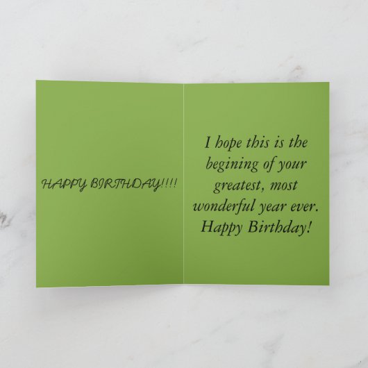  Floral Hearty Birthday Kaart (Binnen)