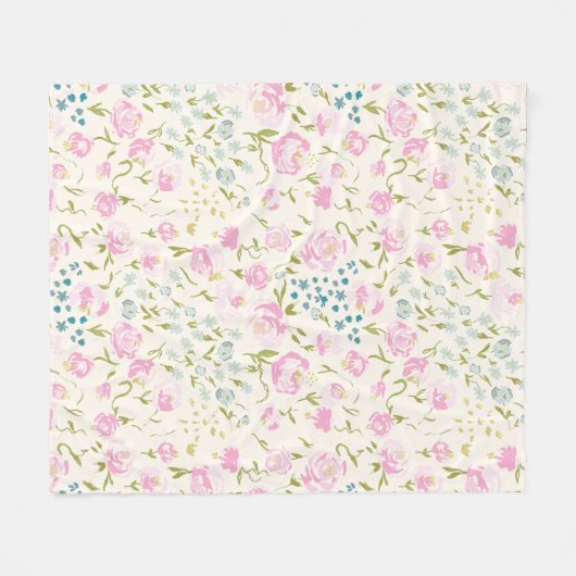 Floral Heaven Fleece Deken (Voorkant (Horizontaal))