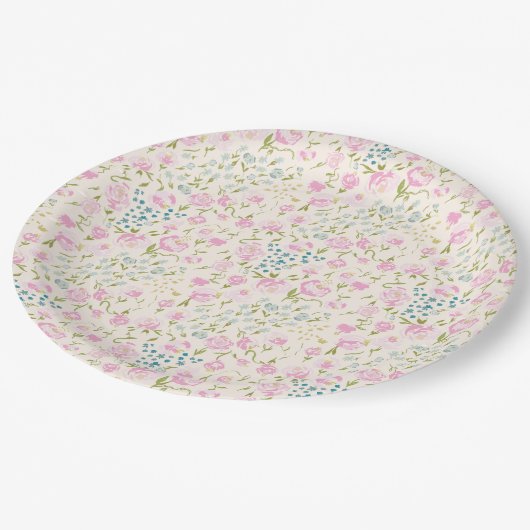 Floral Heaven Napkin Papieren Bordje (Gekanteld)