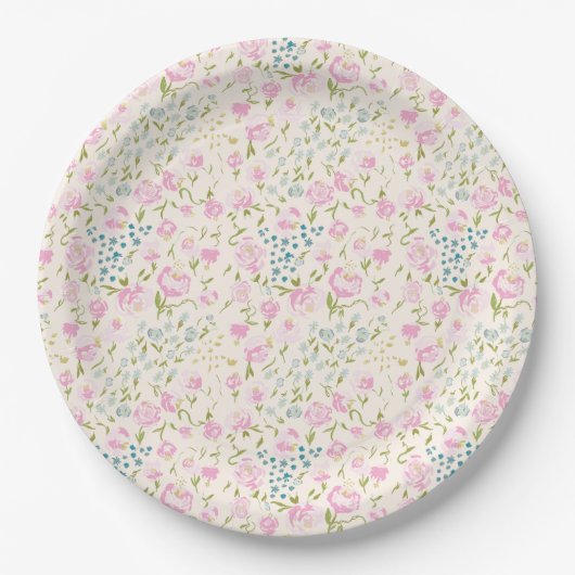 Floral Heaven Napkin Papieren Bordje (Voorkant)