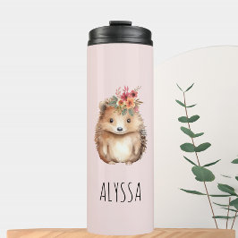 Floral Hedgehog waterverf Thermosbeker