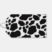 Floral Heilige Koe Dank Moo Birthday Favor Cadeaulabel (Achterkant Horizontaal)