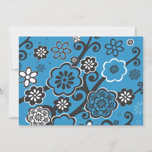 Floral Heilige Kruis Baptisme - Uitnodiging (Achterkant)