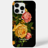 Floral Heirloom Rozen Black Case-Mate iPhone Case (Achterkant)