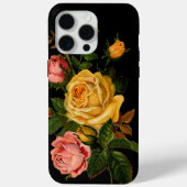 Floral Heirloom Rozen Zwart Roze Geel Case-Mate iPhone Case (Achterkant)