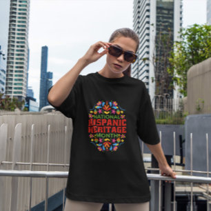 Floral-heispanisch erfgoed t-shirt