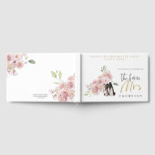 Floral Hen Party Future Mrs. Name Black Gold Scrip Gastenboek (Volledig)