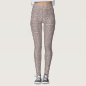 Floral Henna Mandala Blush Pink Pattern Leggings (Voorkant)