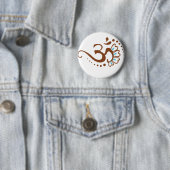 Floral Henna Om Ronde Button 5,7 Cm (In situ)