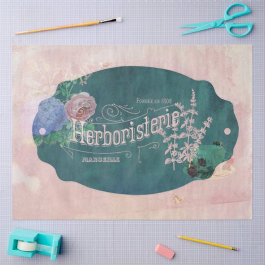 Floral Herb Bee Tissuepapier (Craft)