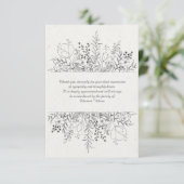 Floral Herdenking Bereavement Bedankt voor je kaar (Staand voorkant)