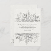 Floral Herdenking Bereavement Bedankt voor je kaar (Voorkant / Achterkant)