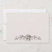 Floral Herdenking Bereavement Dank u Notecard Notitiekaartje (Achterkant)