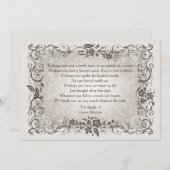 Floral Herdenking Bereavement Dank u Notecard Notitiekaartje (Voorkant / Achterkant)