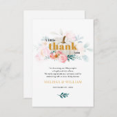 Floral Herfst Baby shower Dank u Notitiekaartje (Voorkant / Achterkant)