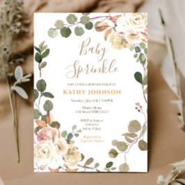 Floral Herfst Baby Sprinkle Invitation Kaart