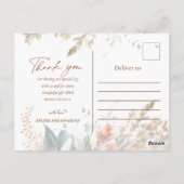 Floral Herfst Boho bruiloft bedankje Briefkaart