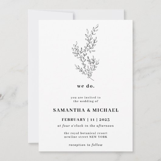 Floral Herfst Boho Clear Indie Botanisch doen we Kaart (Voorkant)