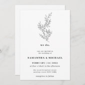 Floral Herfst Boho Clear Indie Botanisch doen we Kaart (Voorkant / Achterkant)