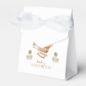 Floral Herfst Cradle Baby shower gunstbox Bedankdoosjes (Voorkant Zijde)