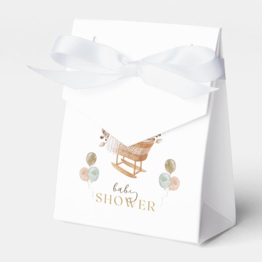 Floral Herfst Cradle Baby shower gunstbox Bedankdoosjes (Voorkant Zijde)