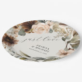 Floral Herfst herfstgebladerte gedempt BOHO bruilo Papieren Bordje (Gekanteld)