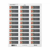 Floral Herfst/het Adres van de Terugkeer van het B Etiket (Full Sheet)