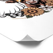 Floral Herfst Highland Koe Ghost Poster (Hoek)