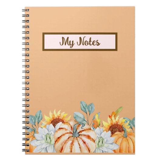 Floral Herfst Inspire School Notitieboek (Voorkant)