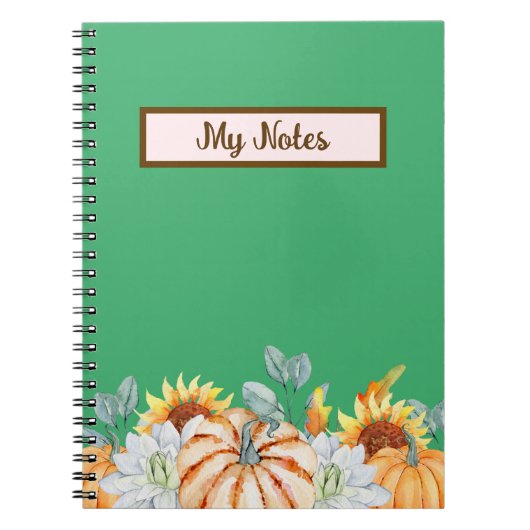 Floral Herfst Inspire School Notitieboek (Voorkant)