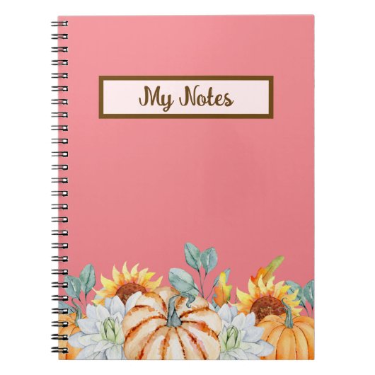 Floral Herfst Inspire School Notitieboek (Voorkant)