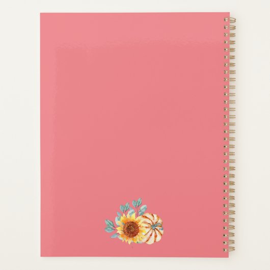 Floral Herfst Inspire School Planner (Achterkant)