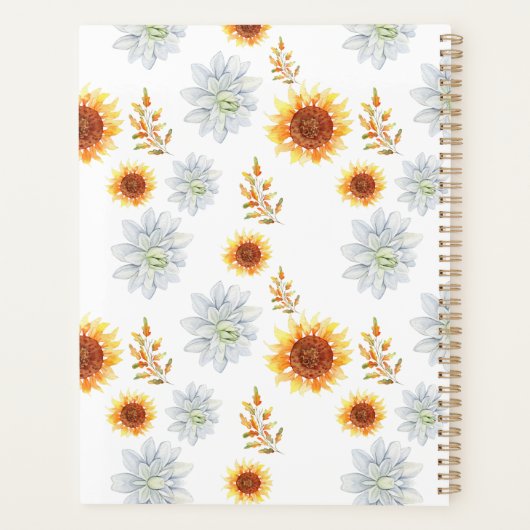 Floral Herfst Inspire School Planner (Achterkant)