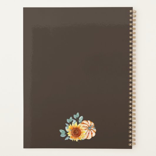 Floral Herfst Inspire School Planner (Achterkant)