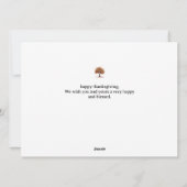 Floral Herfst Modern Happy thanksgiving familiefot Feestdagenkaart (Achterkant)