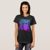 Floral-Herfst-Neon-Ghost-Halloween T-shirt (Voorkant volledig)