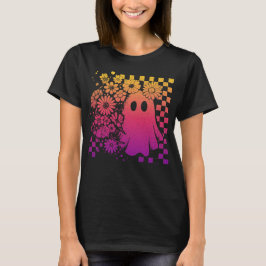 Floral-Herfst-Neon-Ghost-Halloween T-shirt