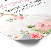 Floral Herfst pompoen Baby shower Welkom Poster (Hoek)