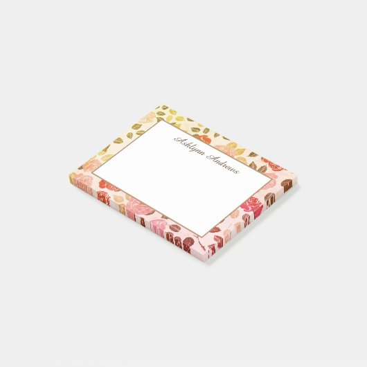 Floral Herfst Post-it® Notes (Schuin)