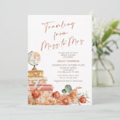 Floral Herfst Reizen van Miss Mrs Vrijgezellenfees Kaart (Staand voorkant)