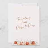 Floral Herfst Reizen van Miss Mrs Vrijgezellenfees Kaart (Achterkant)