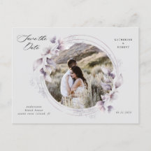 floral herfst save the date post briefkaart