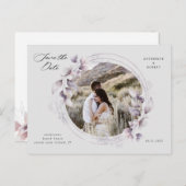 floral herfst save the date post briefkaart (Voorkant / Achterkant)