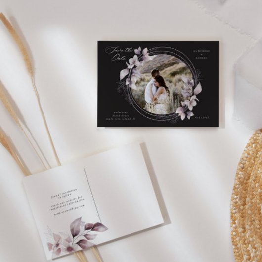 floral herfst save the date post briefkaart