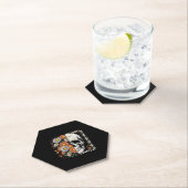 Floral Herfst Skeleton Boho Halloween Kartonnen Onderzetters (Insitu)