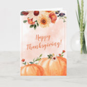 Floral Herfst Thanksgiving Kaart (Voorkant)