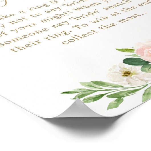 Floral het Spel van het Vrijgezellenfeest van het Poster (Hoek)