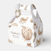 Floral heteluchtballon Baby shower Bedankdoosjes (Voorkant Zijde)