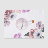 Floral heteluchtballon reizen Vrijgezellenfeest Tissuepapier (Voorkant)