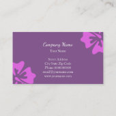 Floral Hibiscus flower-werkkaartmodel Visitekaartje (Achterkant)